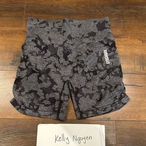 Gymshark camo shorts grey medium
